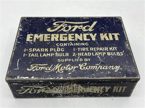 vintage ford repair kit in metal box|FORD EMERGENCY KIT, complete .